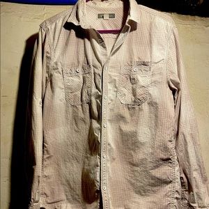 Men’s INC long sleeve button up- Medium